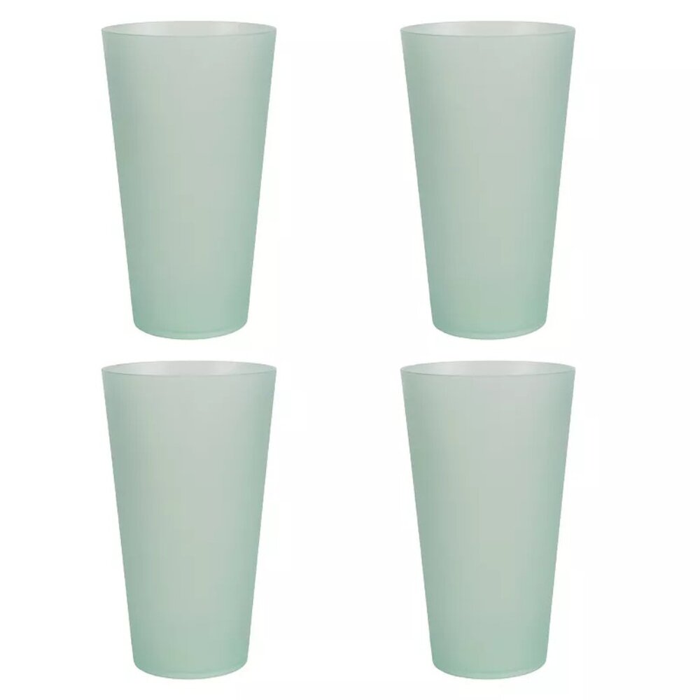 The Big One 4-pc. Plastic Tumbler Set Green Lily